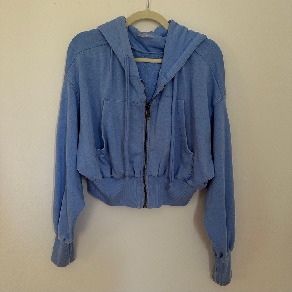 FP Movement by Free People Blue Zip-Up Hoodie